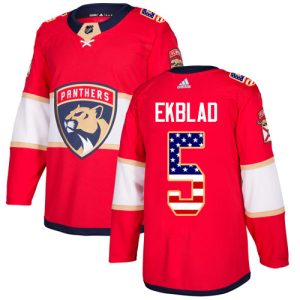 Kinder Florida Panthers Eishockey Trikot Aaron Ekblad #5 Authentic Rot USA Flag Fashion